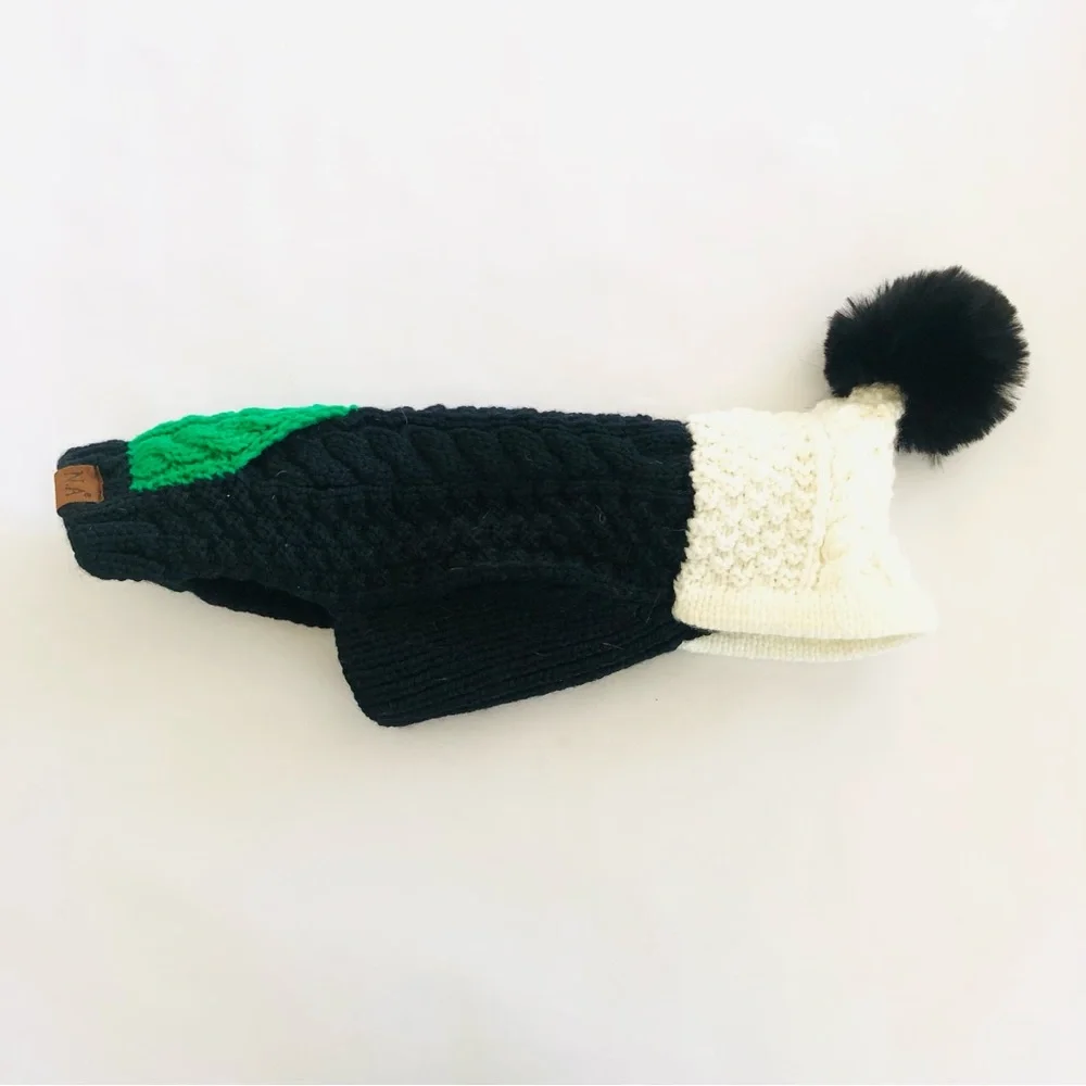 Knit Cat or Small Dog Sweater with Hood